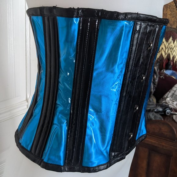 Cybergoth PVC Vinyl Corset Versatile Fashions Vintage 90s - Picture 6 of 14